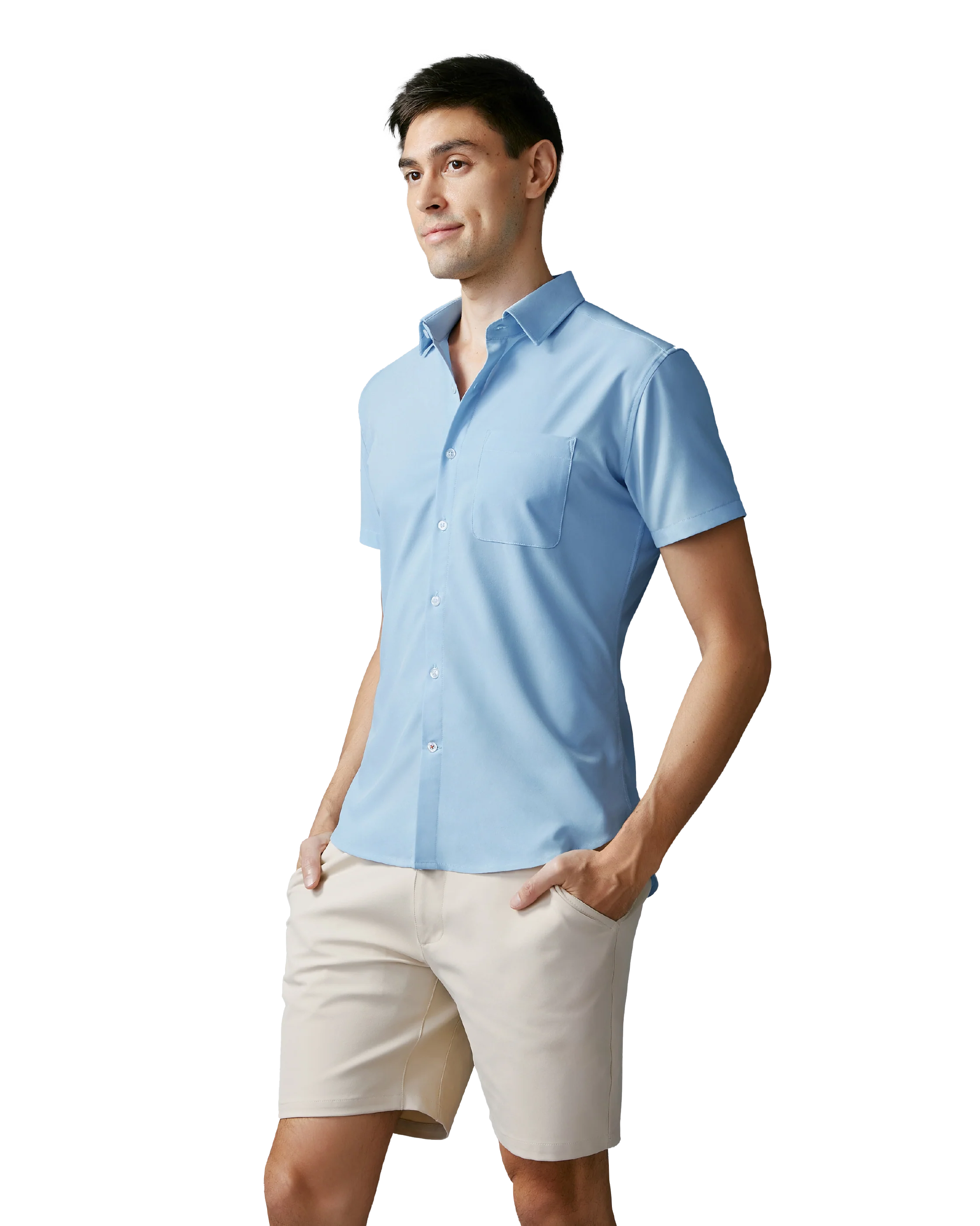 FINAL SALE - Lightweight Performance Short Sleeve Button Up - Image 5